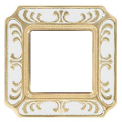 Рамка одинарная Fede Smalto Italiano Siena жемчужно-белый FD01351OPEN - цена и фото в Минске