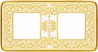 Рамка двойная Fede Emporio, светлое золото-белая патина FD01372OP - цена и фото в Минске