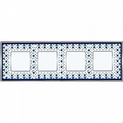 Рамка четверная Fede Vintage Porcelain голубая лилия-светлый хром FD01344AZCB - цена и фото в Минске
