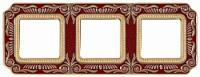 Рамка тройная Fede Smalto Italiano Firenze рубиново-красный FD01363ROEN - цена и фото в Минске