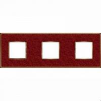 Рамка тройная Fede Vintage Corinto красный кориан-светлое золото FD01333PROB - цена и фото в Минске