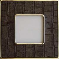 Рамка одинарная Fede Vintage Tapestry коричневая кожа-светлое золото FD01321AOB - цена и фото в Минске
