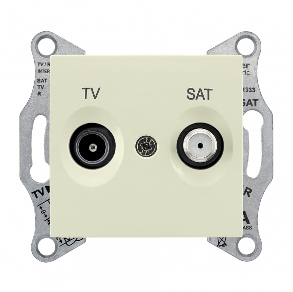 SEDNA TV/SAT РОЗЕТКА проходная, 8dB, БЕЖЕВЫЙ - цена и фото в Минске