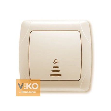Кнопочный выключатель с подсветкой крем ViKO Carmen 90562014 - цена и фото в Минске