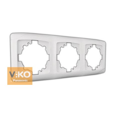 Рамка тройная вертикальная белая ViKO Carmen 90571003 - цена и фото в Минске