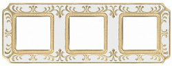 Рамка тройная Fede Smalto Italiano Siena жемчужно-белый FD01353OPEN - цена и фото в Минске