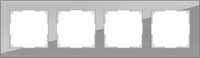 Рамка на 4 поста (серый,стекло) Werkel WL01-Frame-04 - цена и фото в Минске