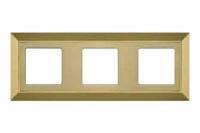 Рамка тройная, для горизонтального/вертикального монтажа Fede Barcelona, светлое золото FD01253OB - цена и фото в Минске