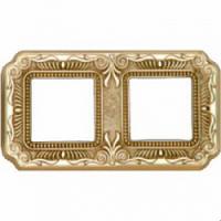 Рамка двойная Fede Toscana Firenze светлое золото FD01362OB - цена и фото в Минске