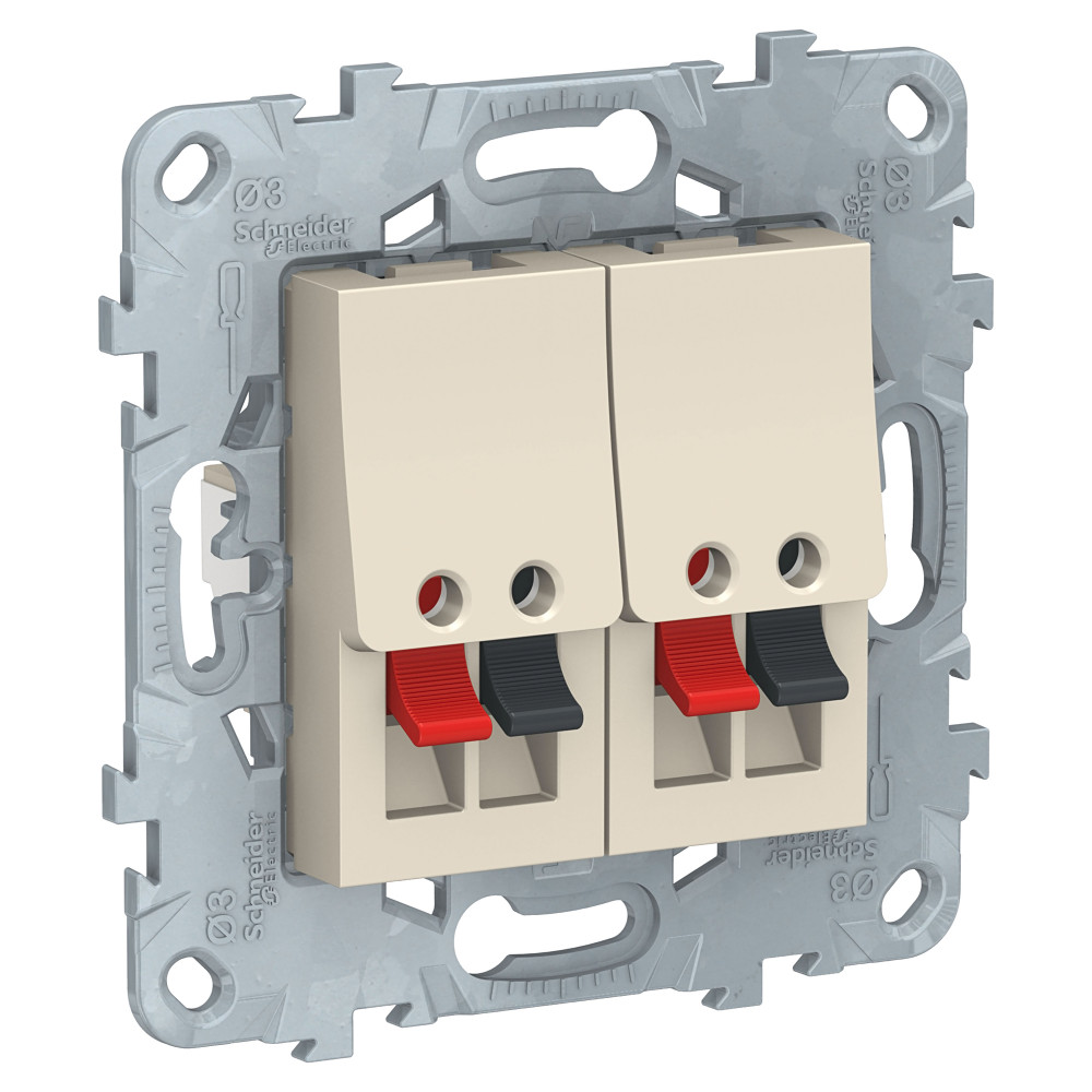 UNICA NEW АУДИОрозетка двойная, бежевый - цена и фото в Минске