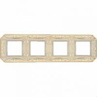 Рамка четверная Fede Toscana Firenze светлое золото-белая патина FD01364OP - цена и фото в Минске