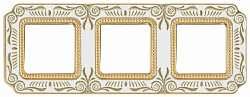 Рамка тройная Fede Smalto Italiano Firenze жемчужно-белый FD01363OPEN - цена и фото в Минске