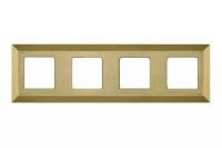 Рамка четверная, для горизонтального/вертикального монтажа Fede Barcelona, светлое золото FD01254OB - цена и фото в Минске