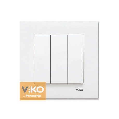 Выключатель трехклавишный.белый ViKO Karre 90960068 - цена и фото в Минске