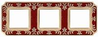 Рамка тройная Fede Smalto Italiano Siena рубиново-красный FD01353ROEN - цена и фото в Минске