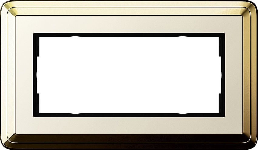 Рамка без перегородки ClassiX Латунь / Вставка Крем. 2 мест - цена и фото в Минске