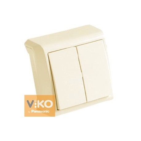 Выключатель двухклавишный. крем ViKO Vera 90681202 - цена и фото в Минске