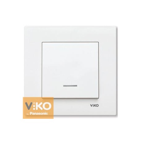 Выключатель одноклавишный. с подсветкой белый ViKO Karre 90960019 - цена и фото в Минске