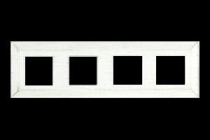 Рамка четверная, для горизонтального/вертикального монтажа Fede Barcelona, белый декапо FD01254BD - цена и фото в Минске