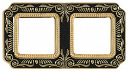 Рамка двойная Fede Smalto Italiano Firenze черный FD01362NEEN - цена и фото в Минске