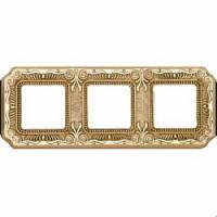 Рамка тройная Fede Toscana Firenze светлое золото FD01363OB - цена и фото в Минске