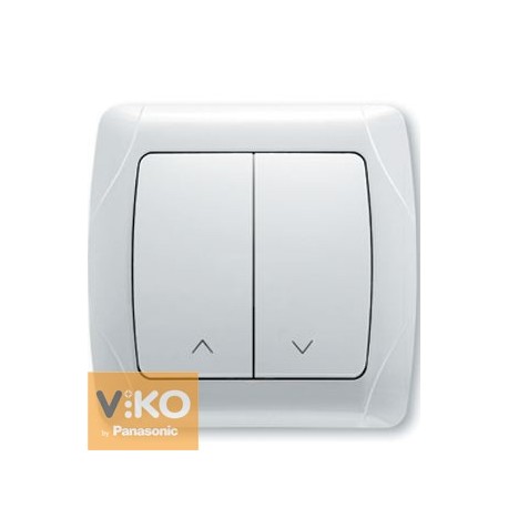 Кнопочный выключатель жалюзи двухклавишный. белый ViKO Carmen 90561016 - цена и фото в Минске