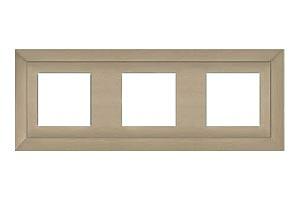 Рамка тройная, для горизонтального/вертикального монтажа Fede Barcelona, никель FD01253NS - цена и фото в Минске
