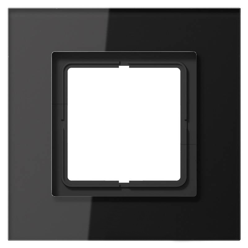 Рамка одинарная LS Plus черное стекло LSP981GLSW Jung - цена и фото в Минске