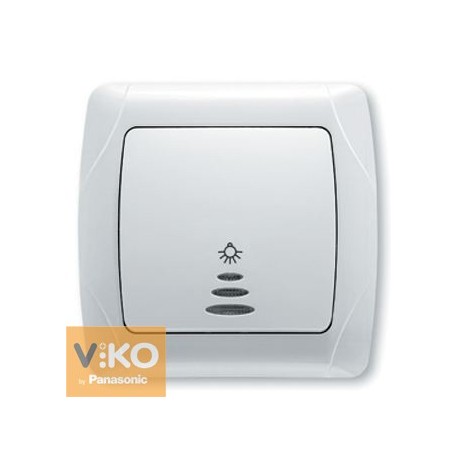 Кнопочный выключатель с подсветкой белый ViKO Carmen 90561014 - цена и фото в Минске