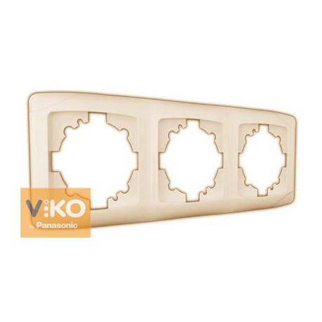 Рамка тройная вертикальная крем ViKO Carmen 90572003 - цена и фото в Минске
