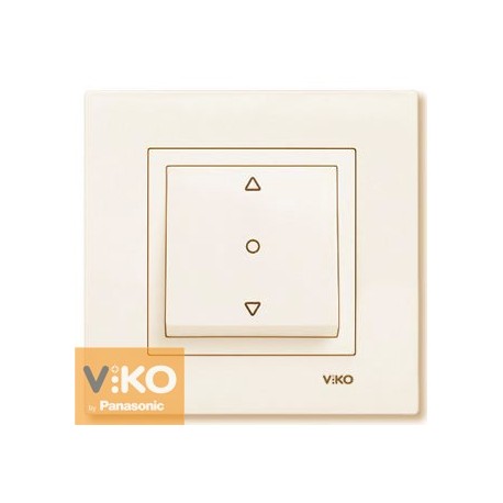 Кнопочный выключатель жалюзи одноклавишный. крем ViKO Karre 90960172 - цена и фото в Минске