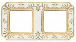 Рамка двойная Fede Smalto Italiano Siena жемчужно-белый FD01352OPEN - цена и фото в Минске