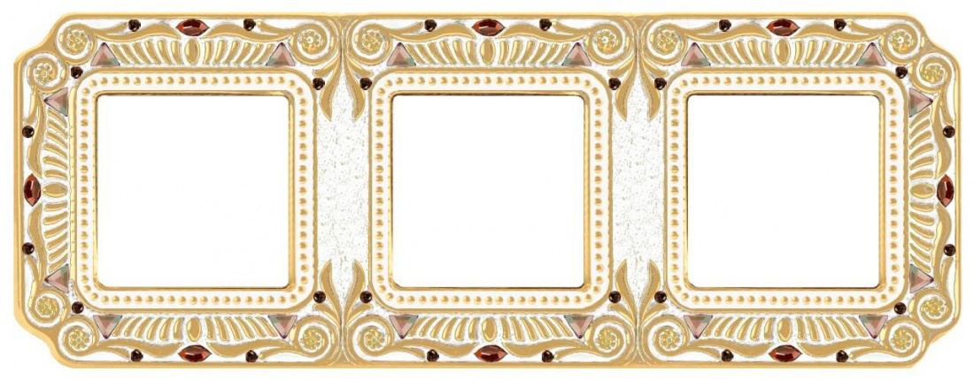 Рамка тройная Fede Palace gold white patine FD01363OPCL - цена и фото в Минске