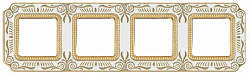 Рамка четверная Fede Smalto Italiano Firenze жемчужно-белый FD01364OPEN - цена и фото в Минске