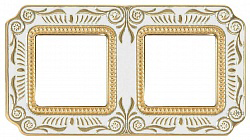 Рамка двойная Fede Smalto Italiano Firenze жемчужно-белый FD01362OPEN - цена и фото в Минске